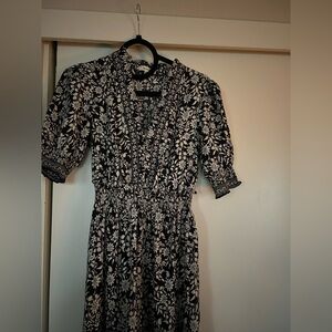 Max Studio Black and White Floral Maxi Dress
